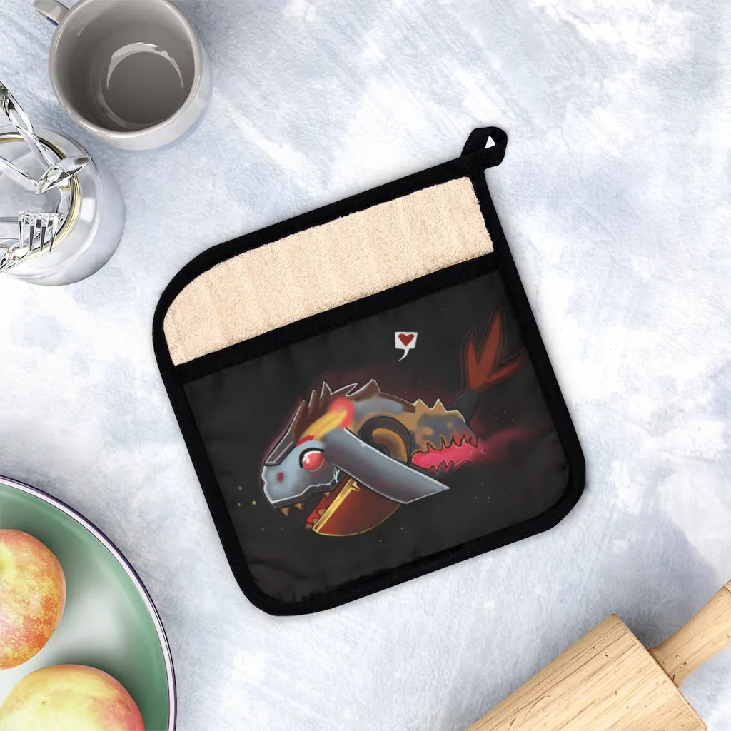 Mecha Whale Strider Pot Holder with Pocket