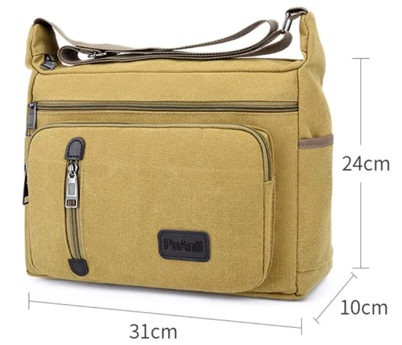 Men Single Shoulder Bag Canvas Handbag