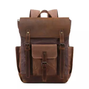 Men's Waxed Canvas Waterproof Backpack