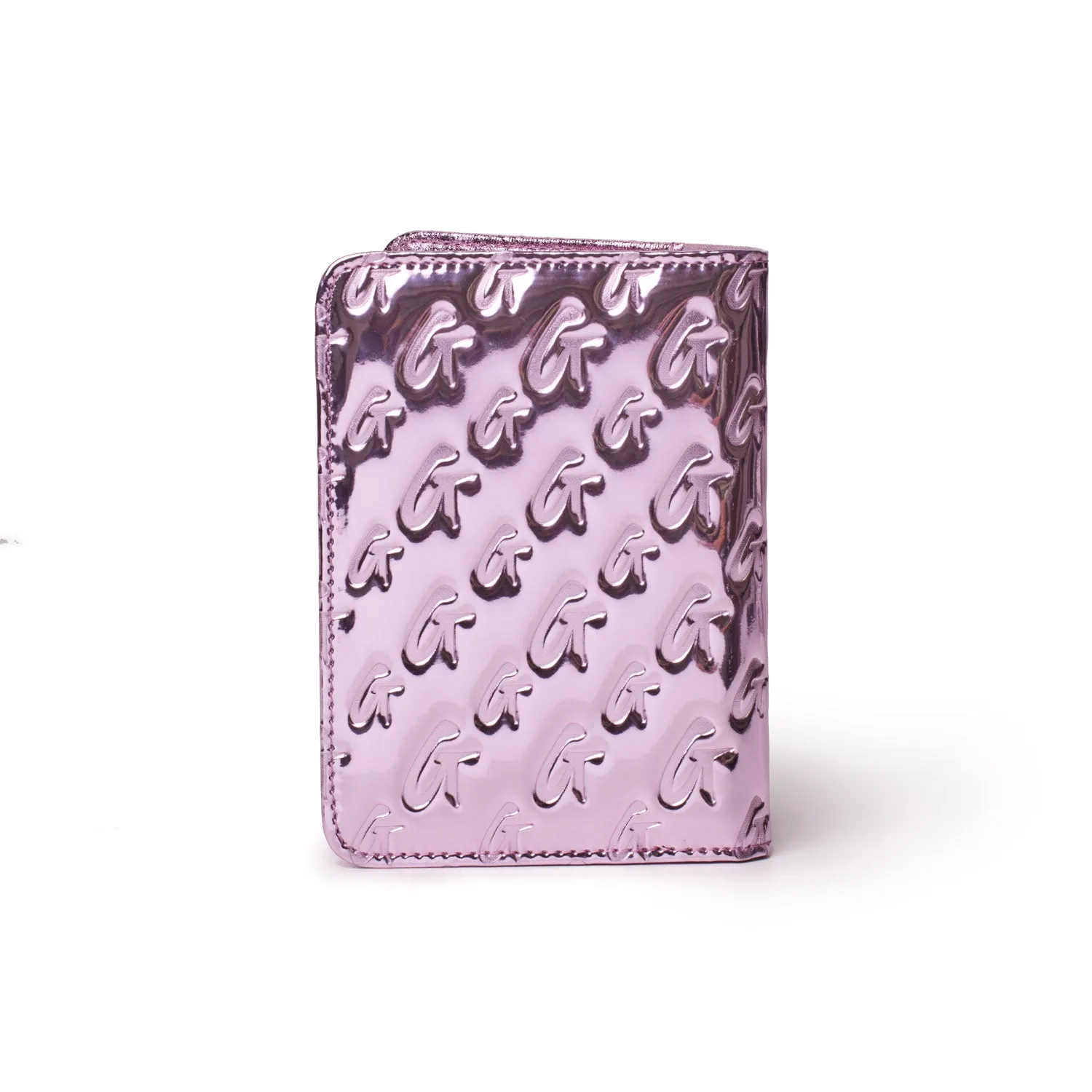 METALLIC MONOGRAM PASSPORT HOLDER - METALLIC PINK