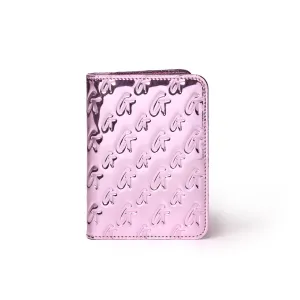 METALLIC MONOGRAM PASSPORT HOLDER - METALLIC PINK