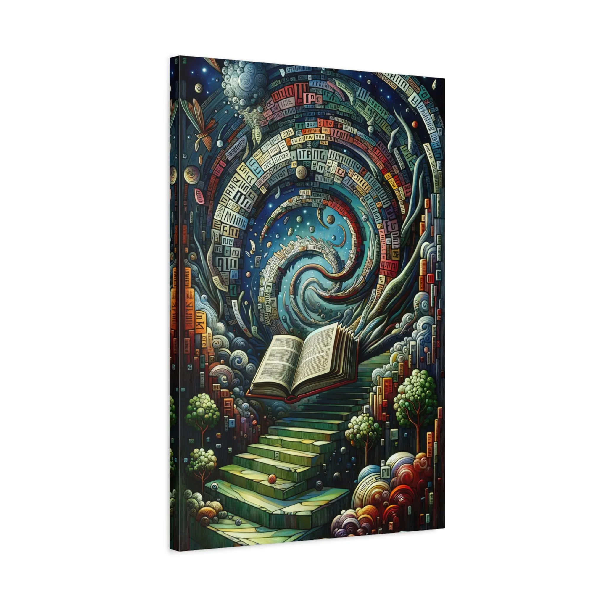 Metamorphosis of Literature: Cubis Wall Art - canvas