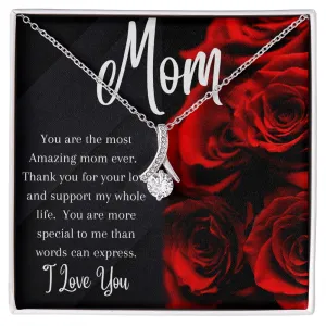 Mom - Alluring Beauty Necklace (White or Yellow Gold)