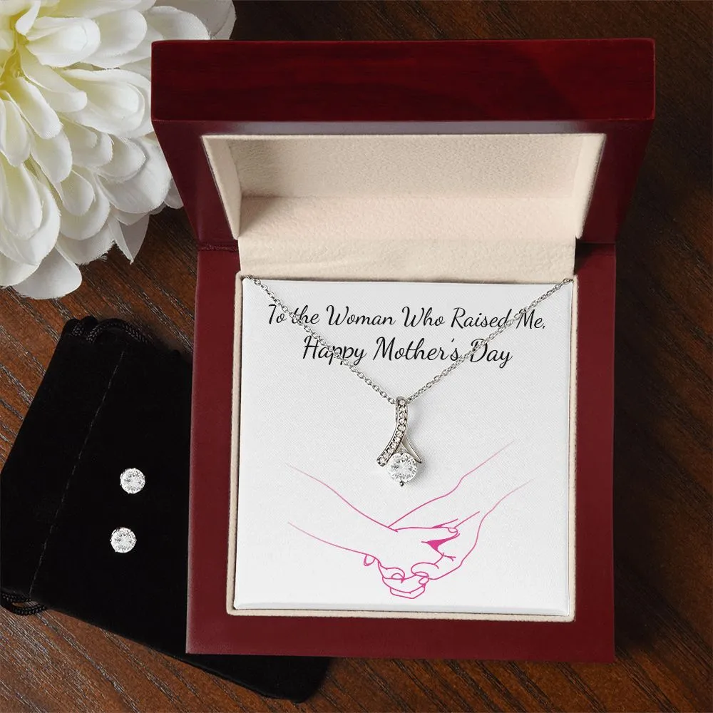 mothers day insert-03 To My Mother -  Alluring Beauty Necklace and Cubic Zirconia Earring Set - Best Mother's Day Gift in 2023