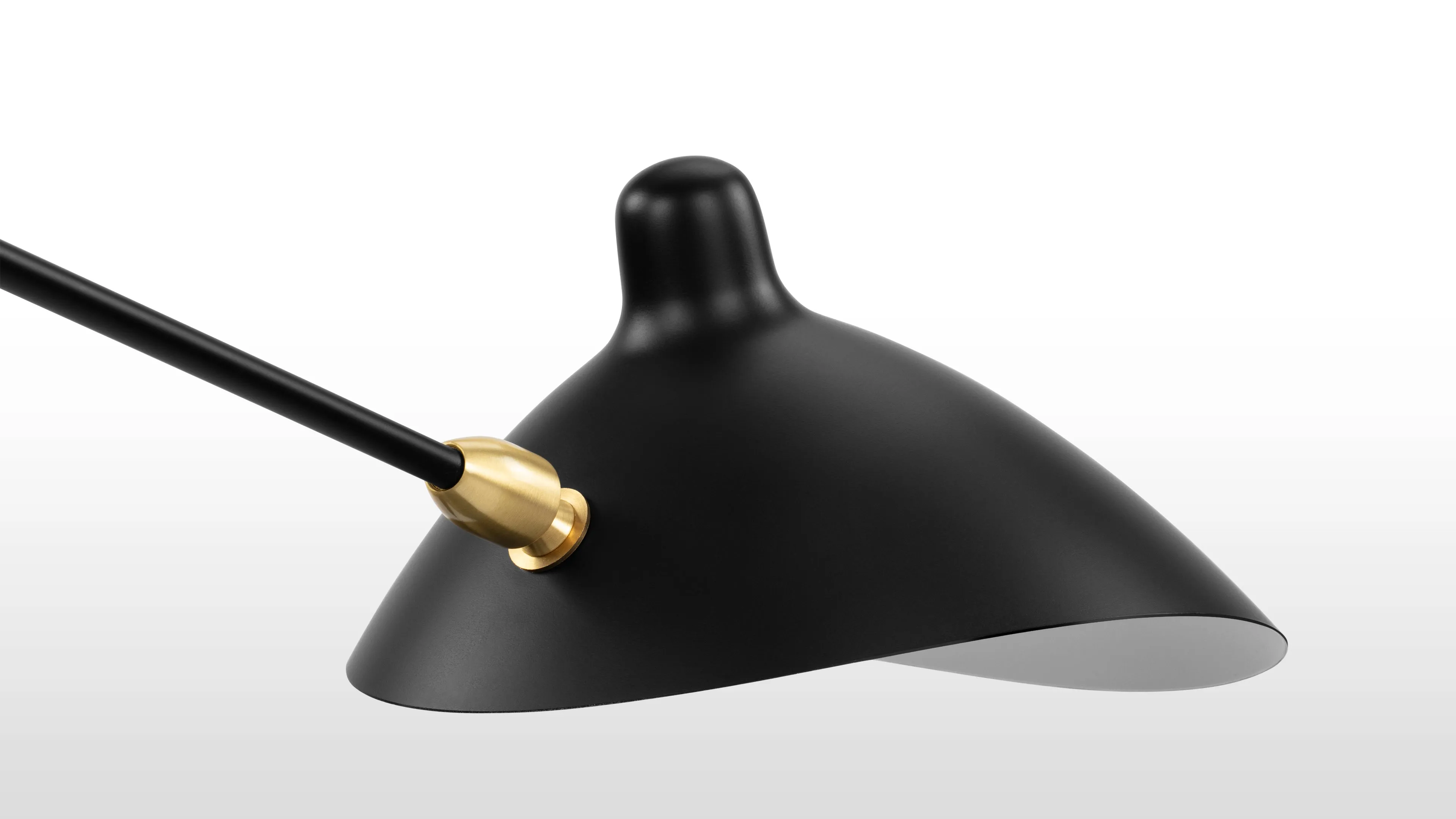 Mouille Ceiling - Mouille Two Arm Ceiling Light, Black