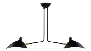 Mouille Ceiling - Mouille Two Arm Ceiling Light, Black