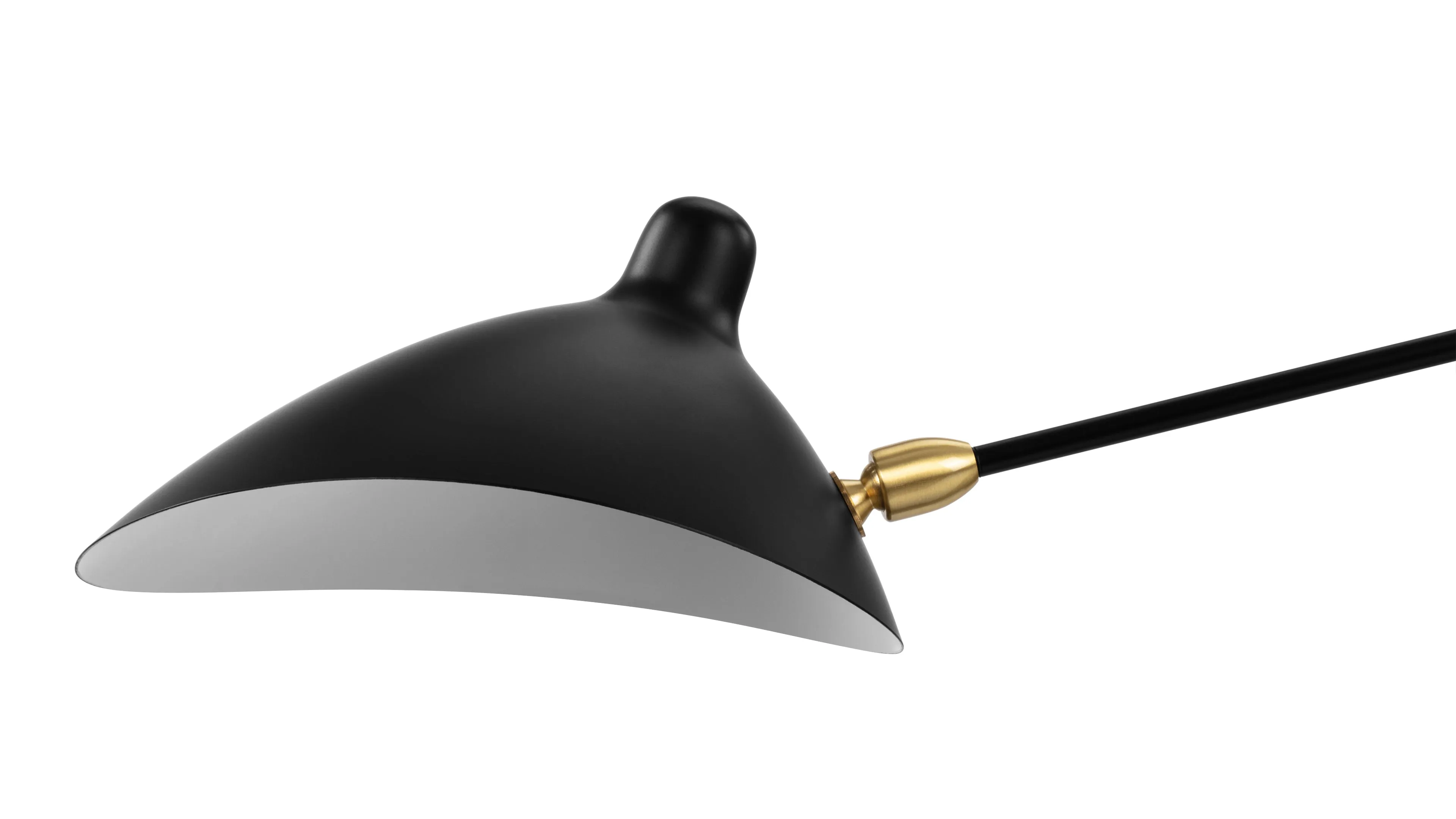 Mouille Ceiling - Mouille Two Arm Ceiling Light, Black