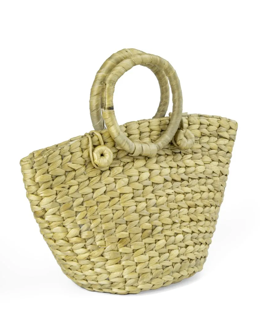 Natural Water Hyacinth Handcrafted Mini Tote Bag