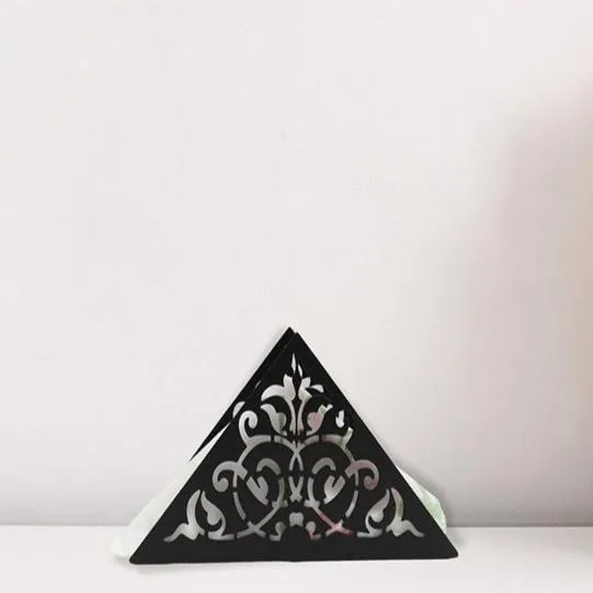 Niha Black Napkin Holder - Set Of Two