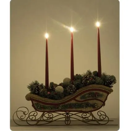 North Country Christmas Sleigh Candle Holder 28-428265