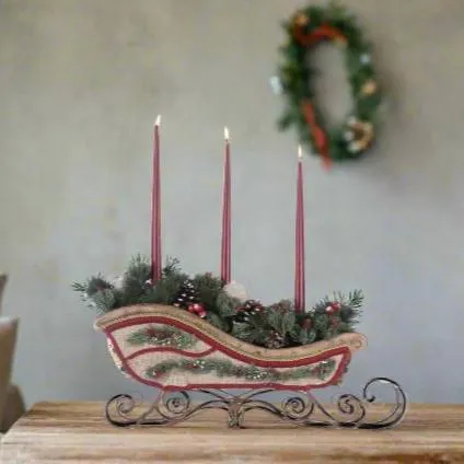 North Country Christmas Sleigh Candle Holder 28-428265