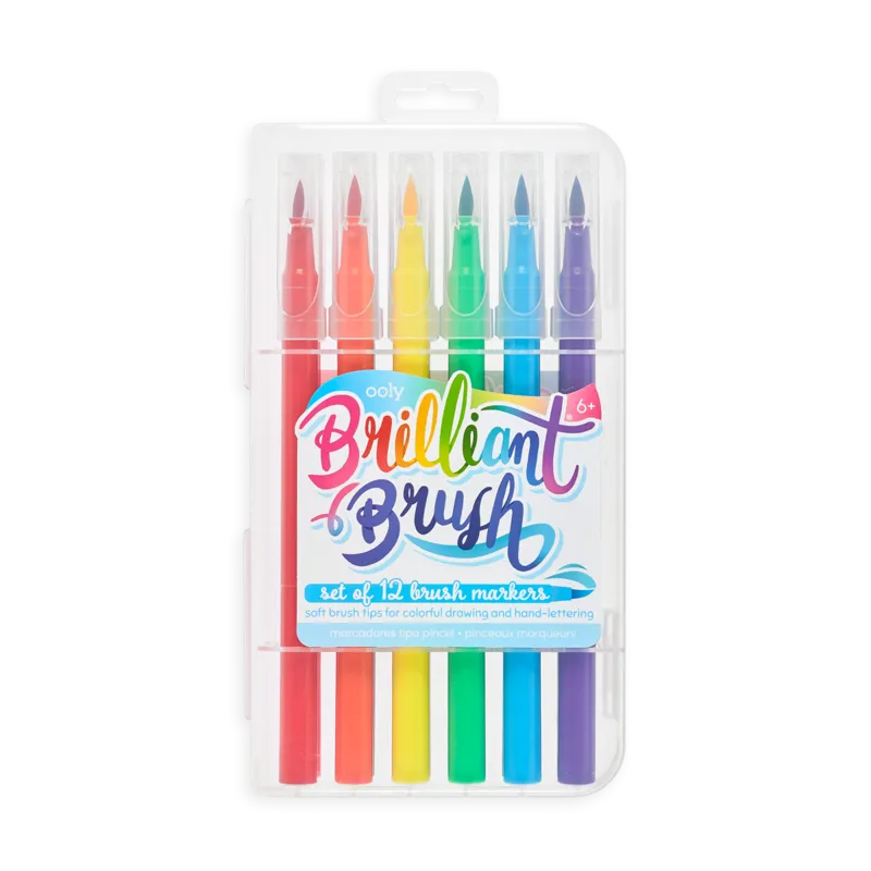 Ooly Brilliant Brush Markers - Set of 12