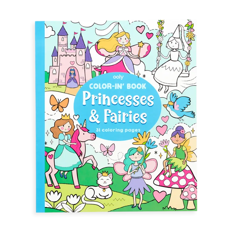 Ooly Color-In' Book - Princess & Fairies