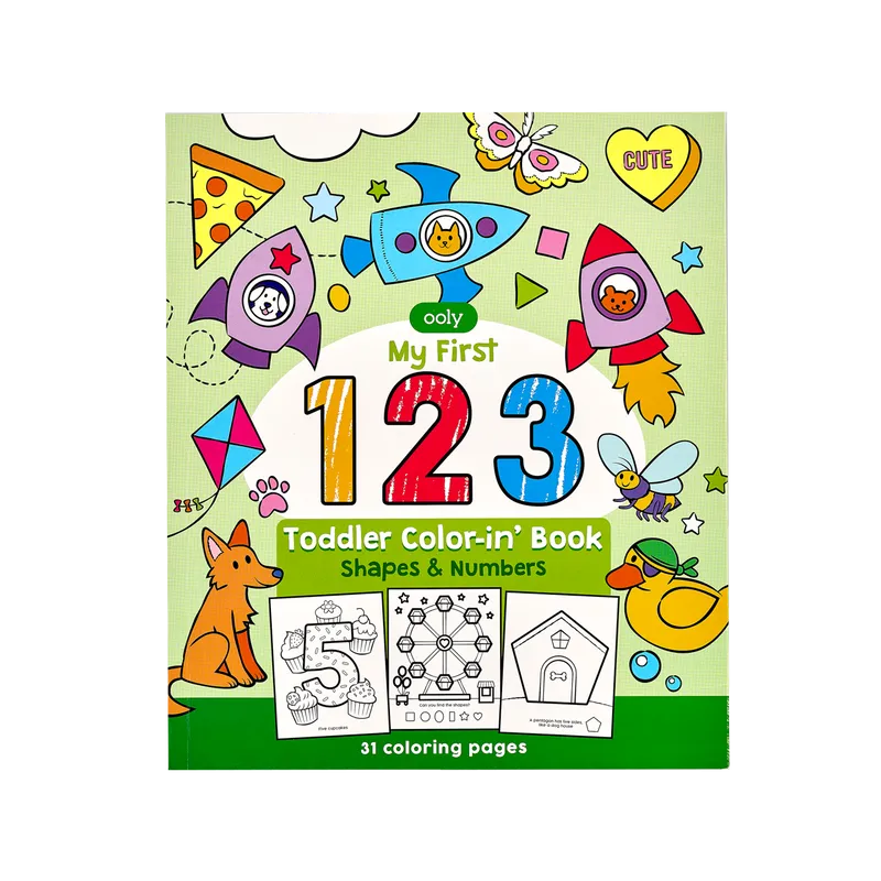 Ooly Color-In' Book Toddler - My First 123