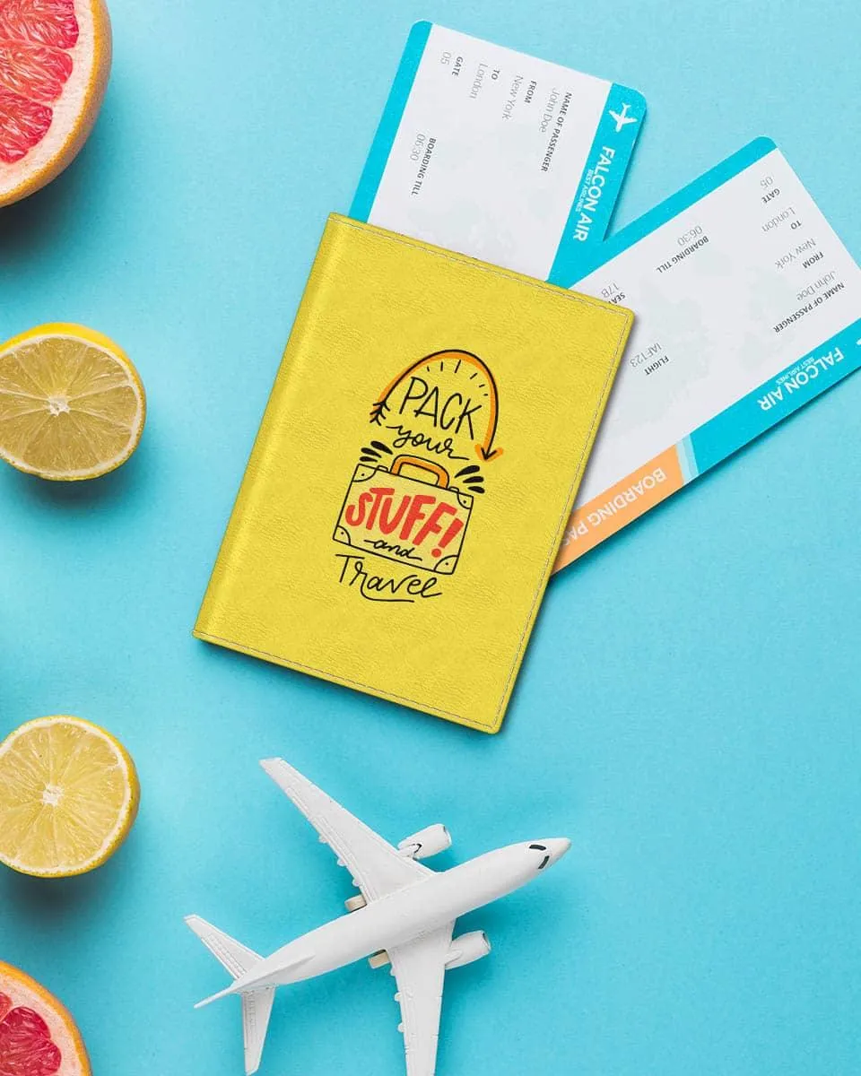 Pack your stuff traveler passport cover