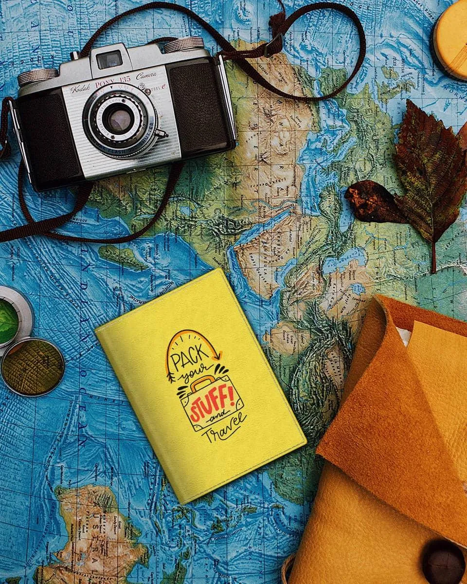 Pack your stuff traveler passport cover