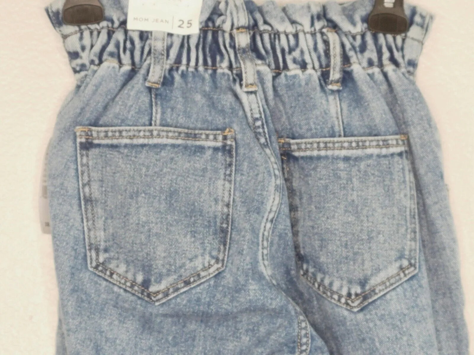 PacSun L.A. Women's Cinched Blue High-Rise Paperbag Mom Jeans Size 25