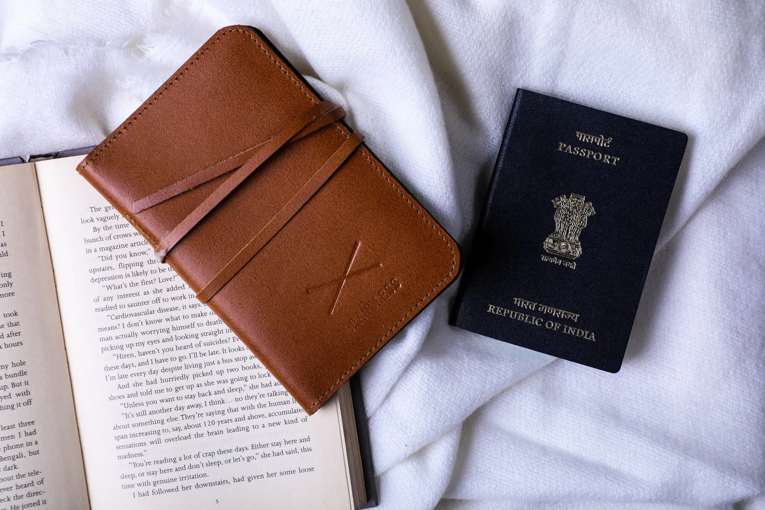 Passport Holder - Tan Leather