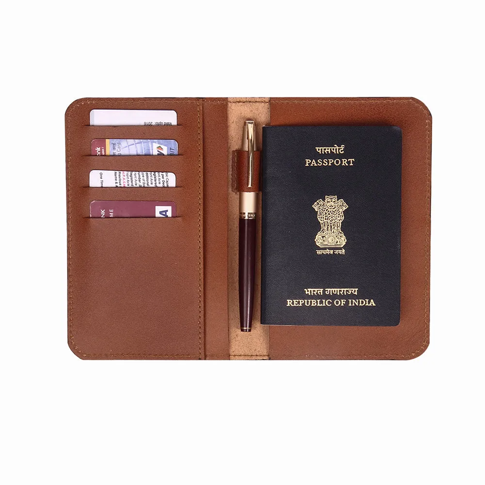 Passport Holder - Tan Leather