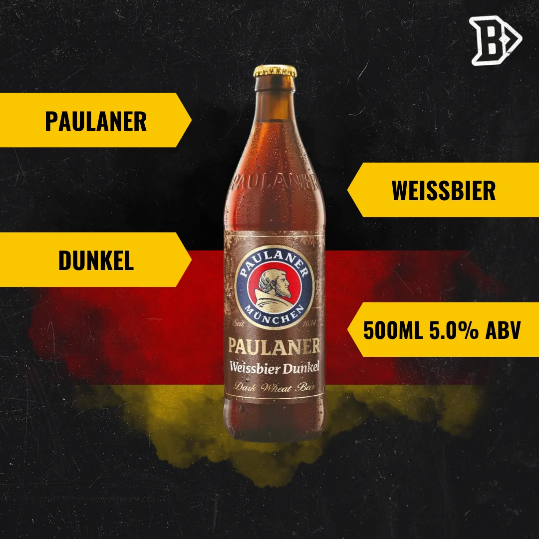 Paulaner Weissbier Dunkel 500ml Bottles - 5.0% ABV (12 Pack)