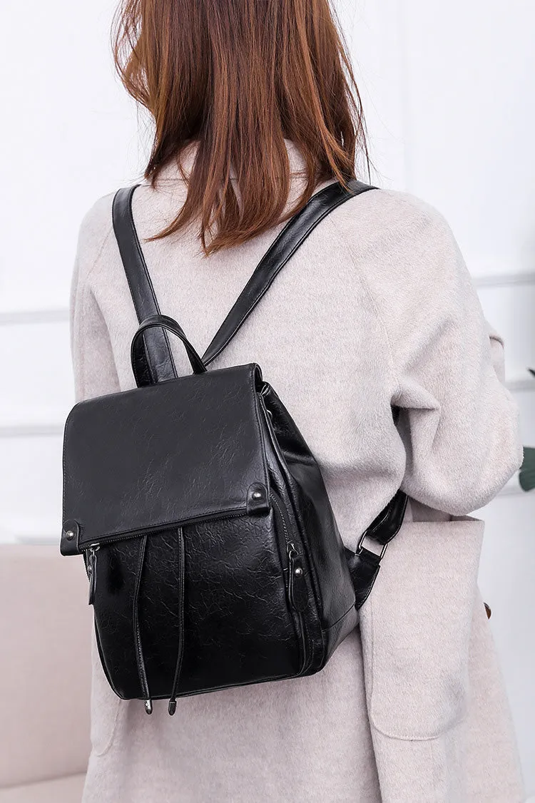 Paziye Retro Fashion PU Backpack