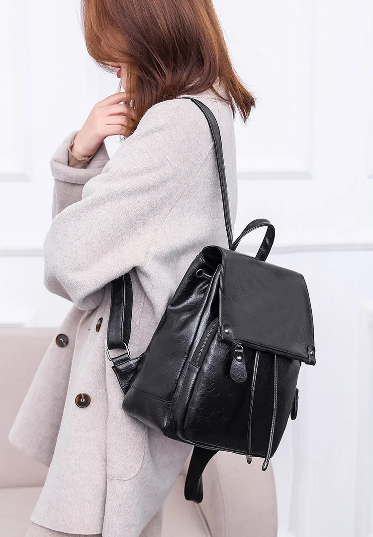 Paziye Retro Fashion PU Backpack