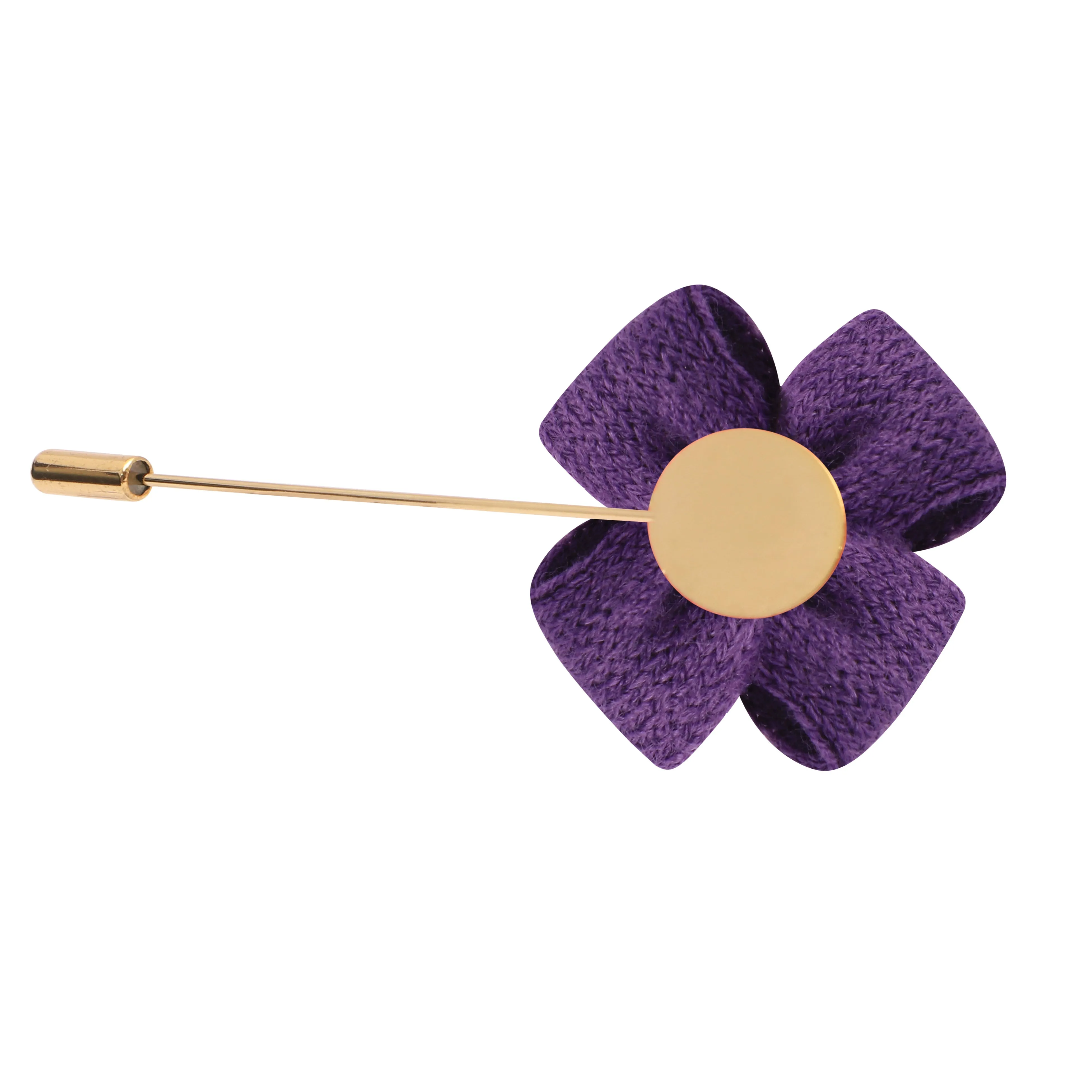 Peluche Alluring Purple Brooch For Men