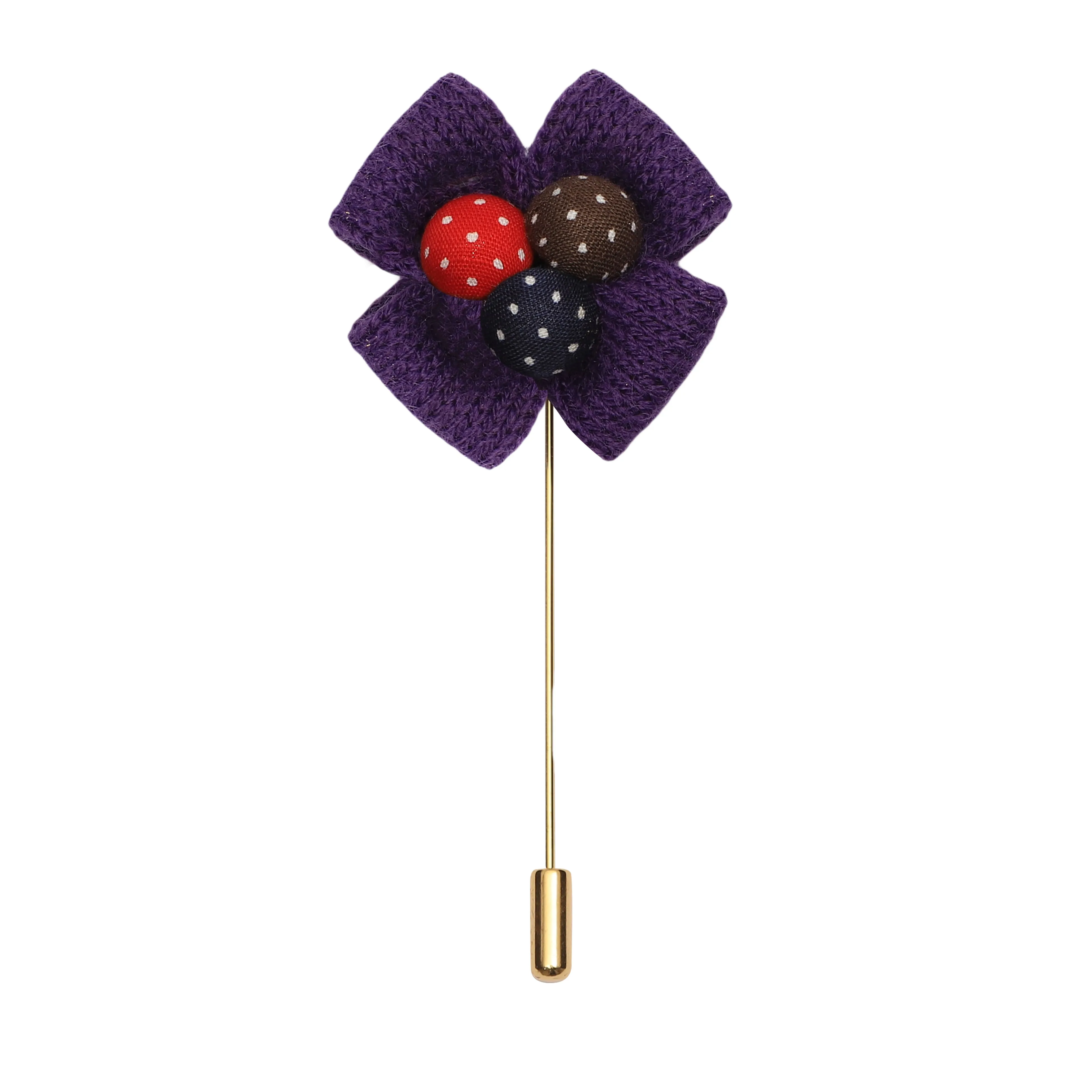 Peluche Alluring Purple Brooch For Men