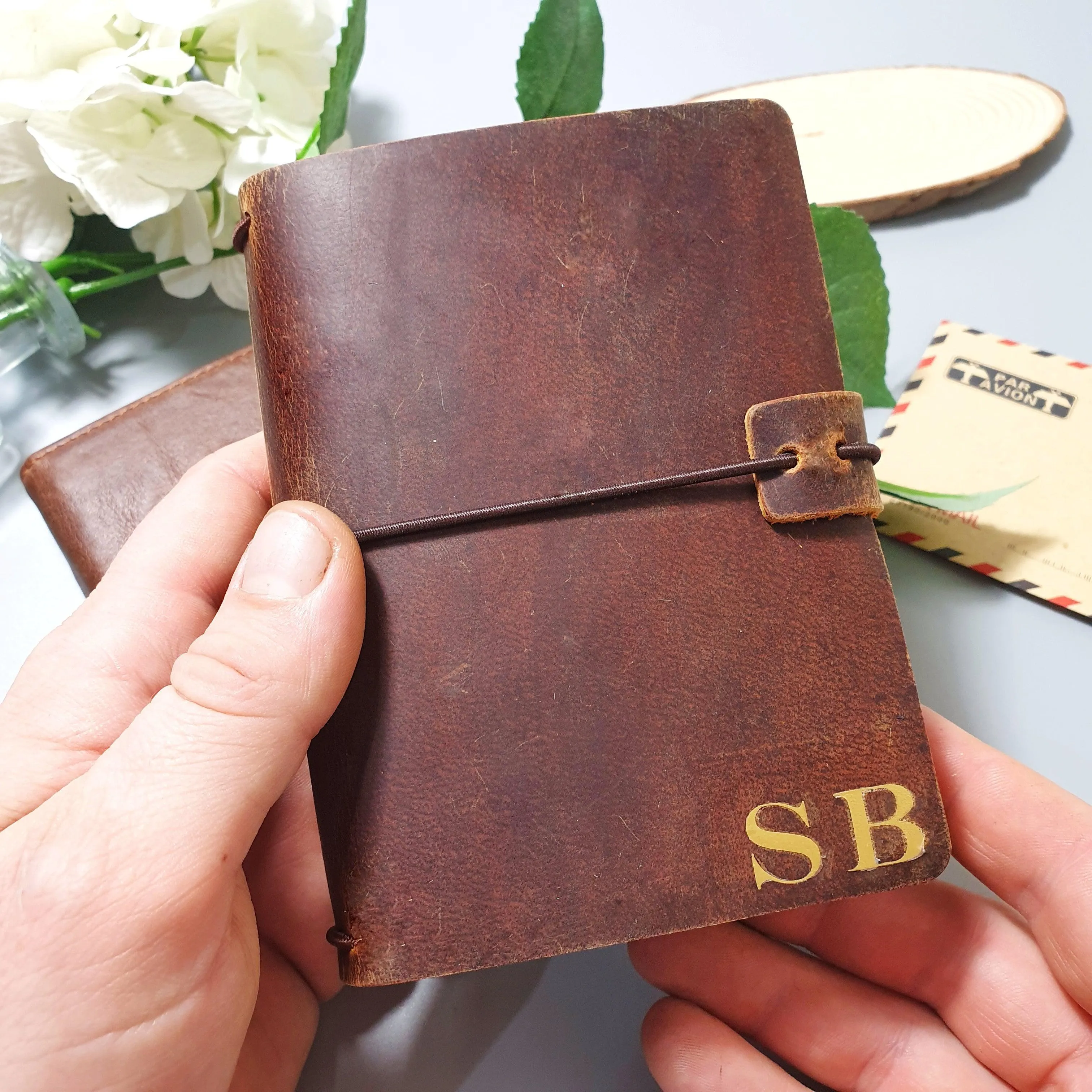 Personalised Refillable Leather Journal I Birthday Travel Book Gift