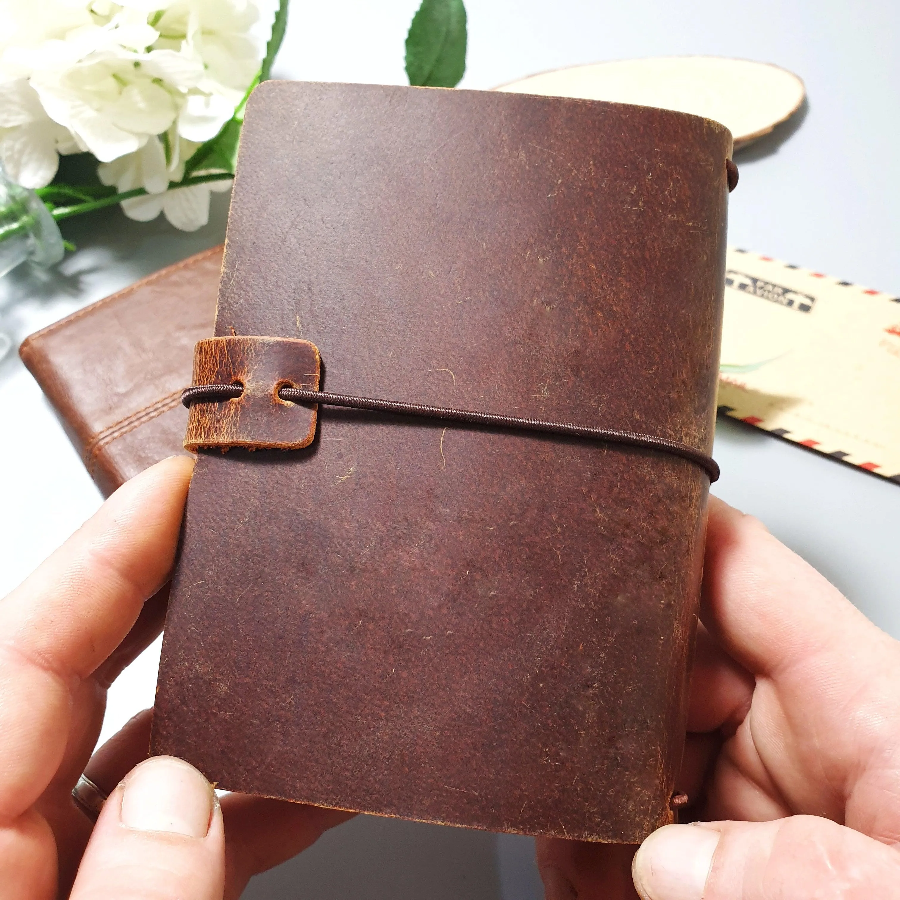 Personalised Refillable Leather Journal I Birthday Travel Book Gift