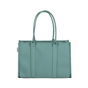 Plain Striped Tote - Sea Green Tote Bag