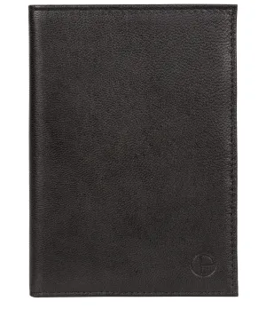 'Plane' Black Leather Passport Holder