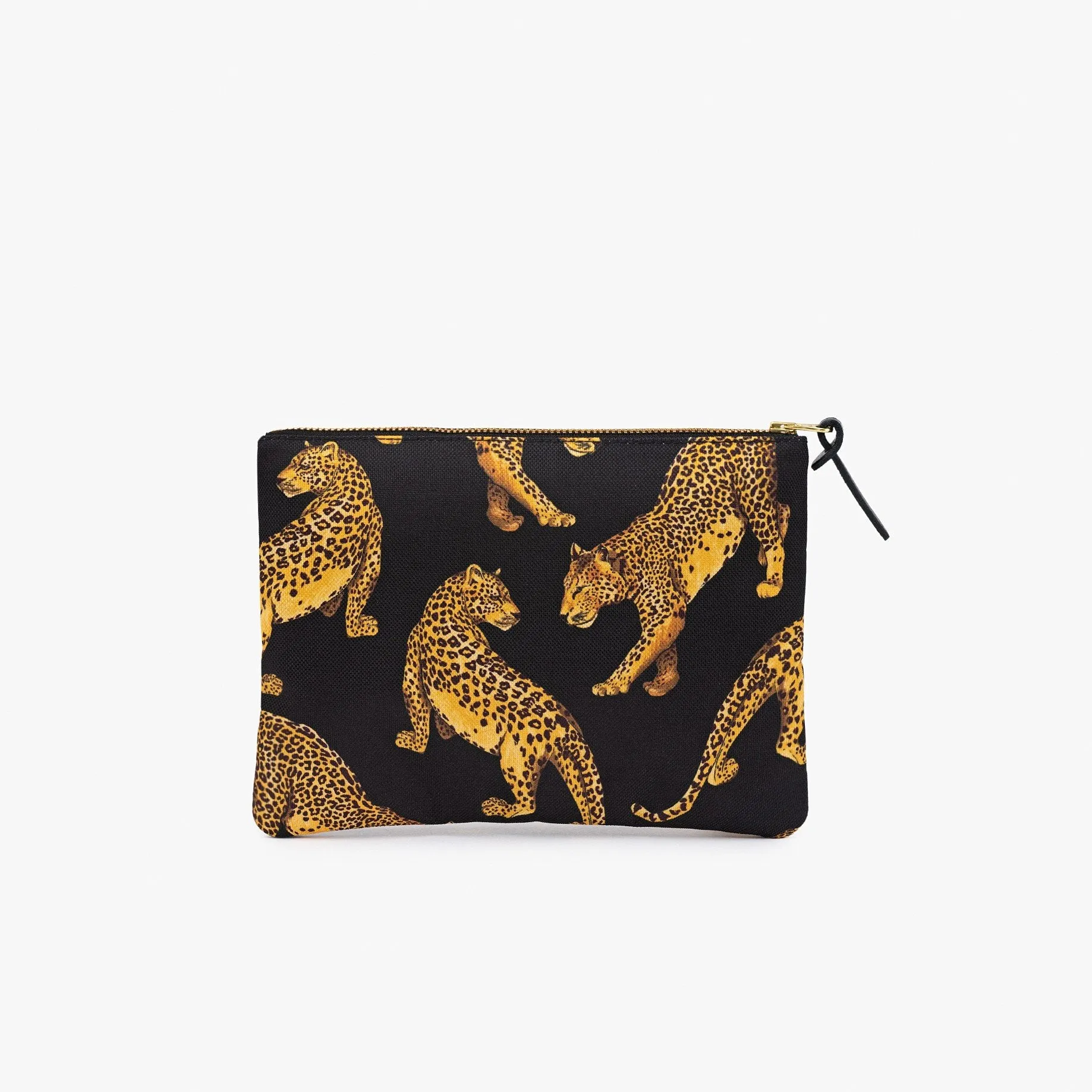 Pouch Bag Large Leopard Gold and Black