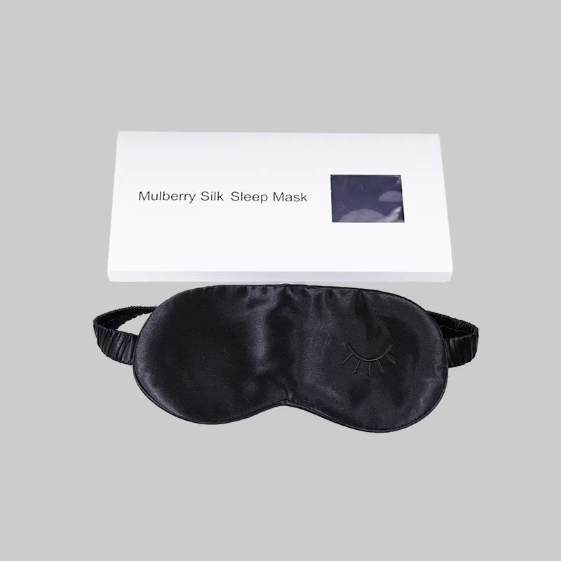 Pure Silk Sleep Mask Black - Eyelash - dropshipping