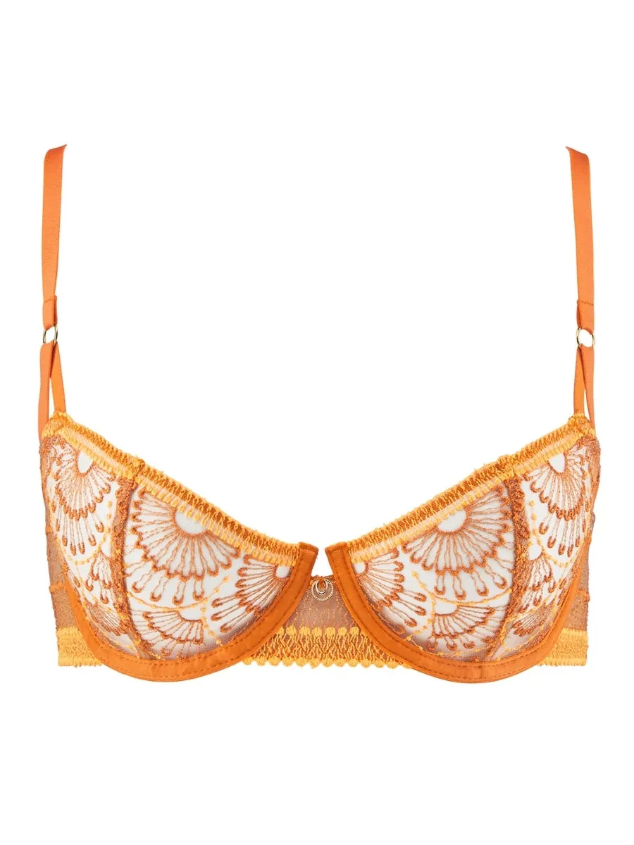 Pure Vibration Half Cup Bra - Orange Pulp