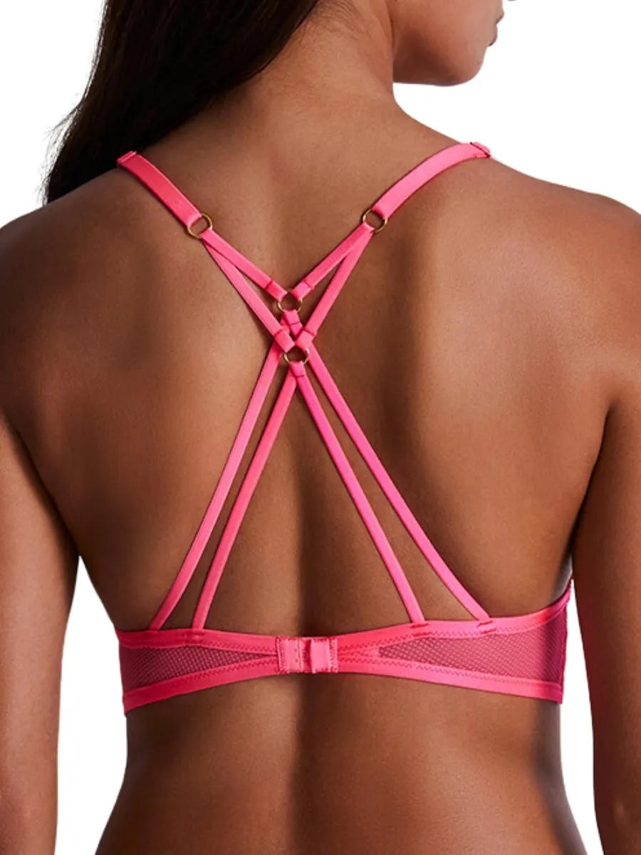 Pure Vibration Triangle Bralette - Pink Flash