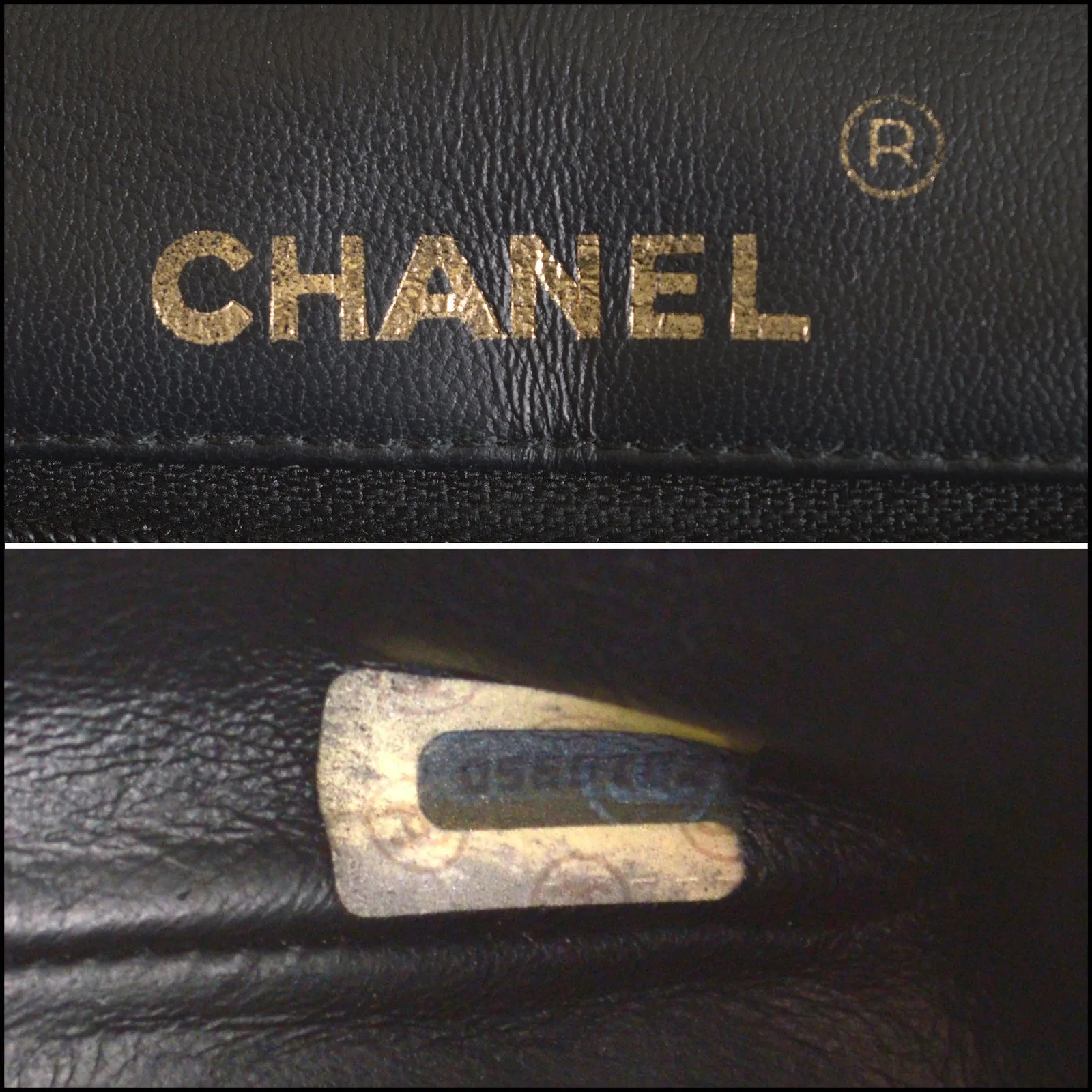 RDC14115 Authentic CHANEL Vintage 86-88 Black Lizard Skin Mini Classic Flap Bag