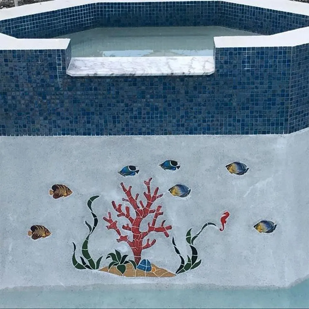 Regal Angelfish - Pool Mosaic