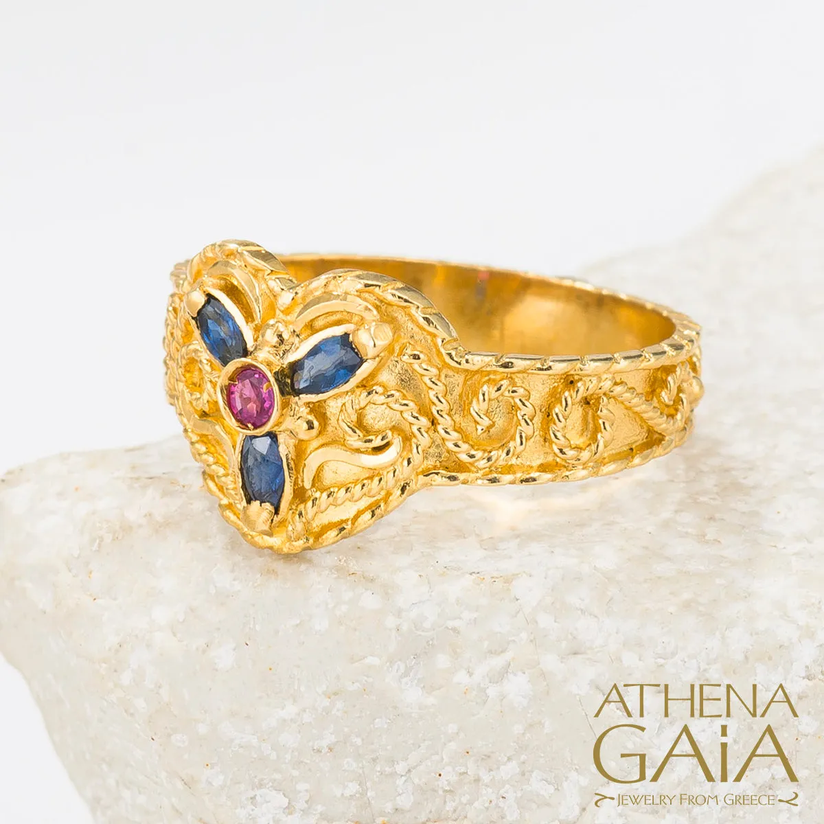 Regal Byzantine 3 Petal Ring