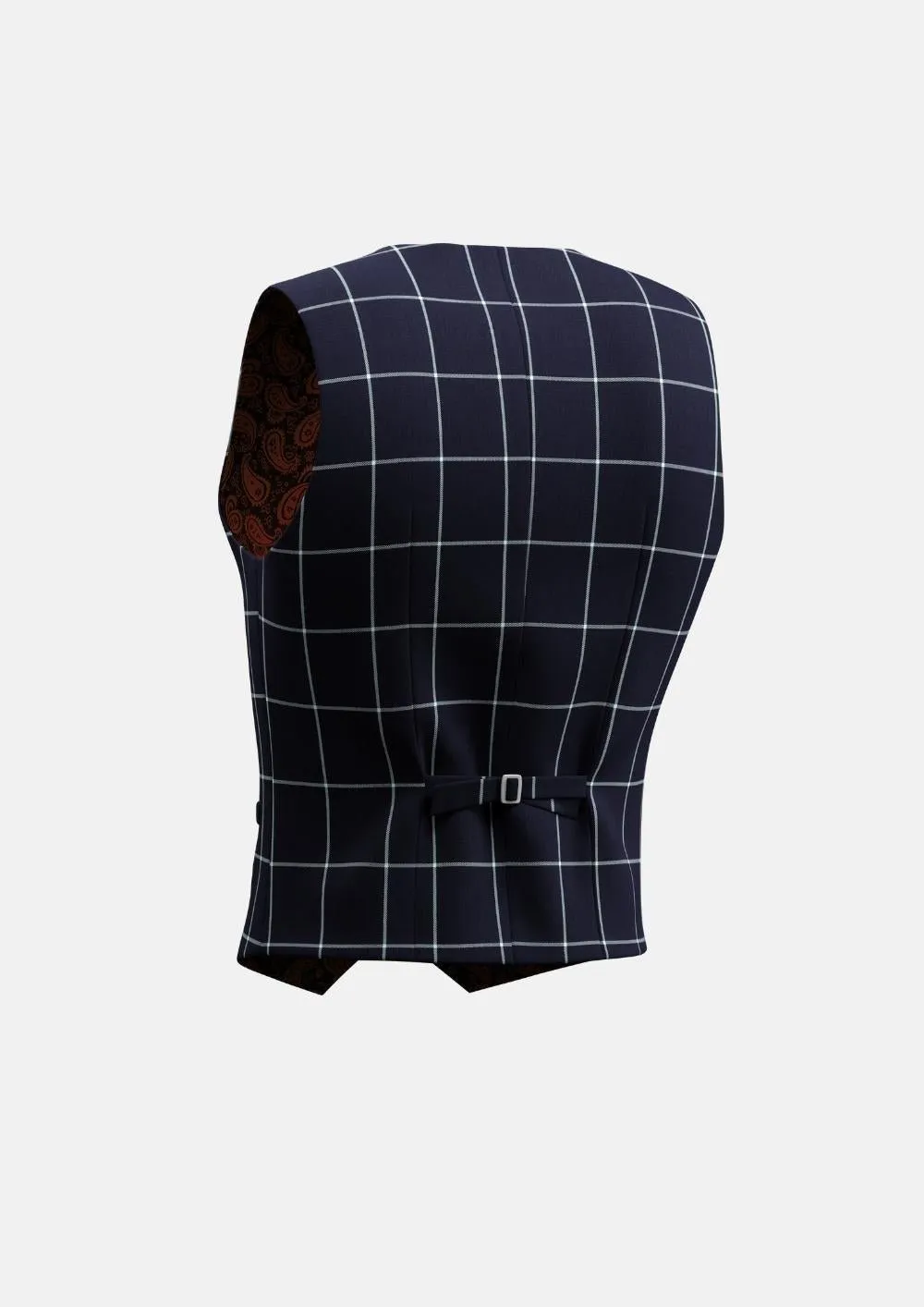 Regal Navy Windowpane Vest