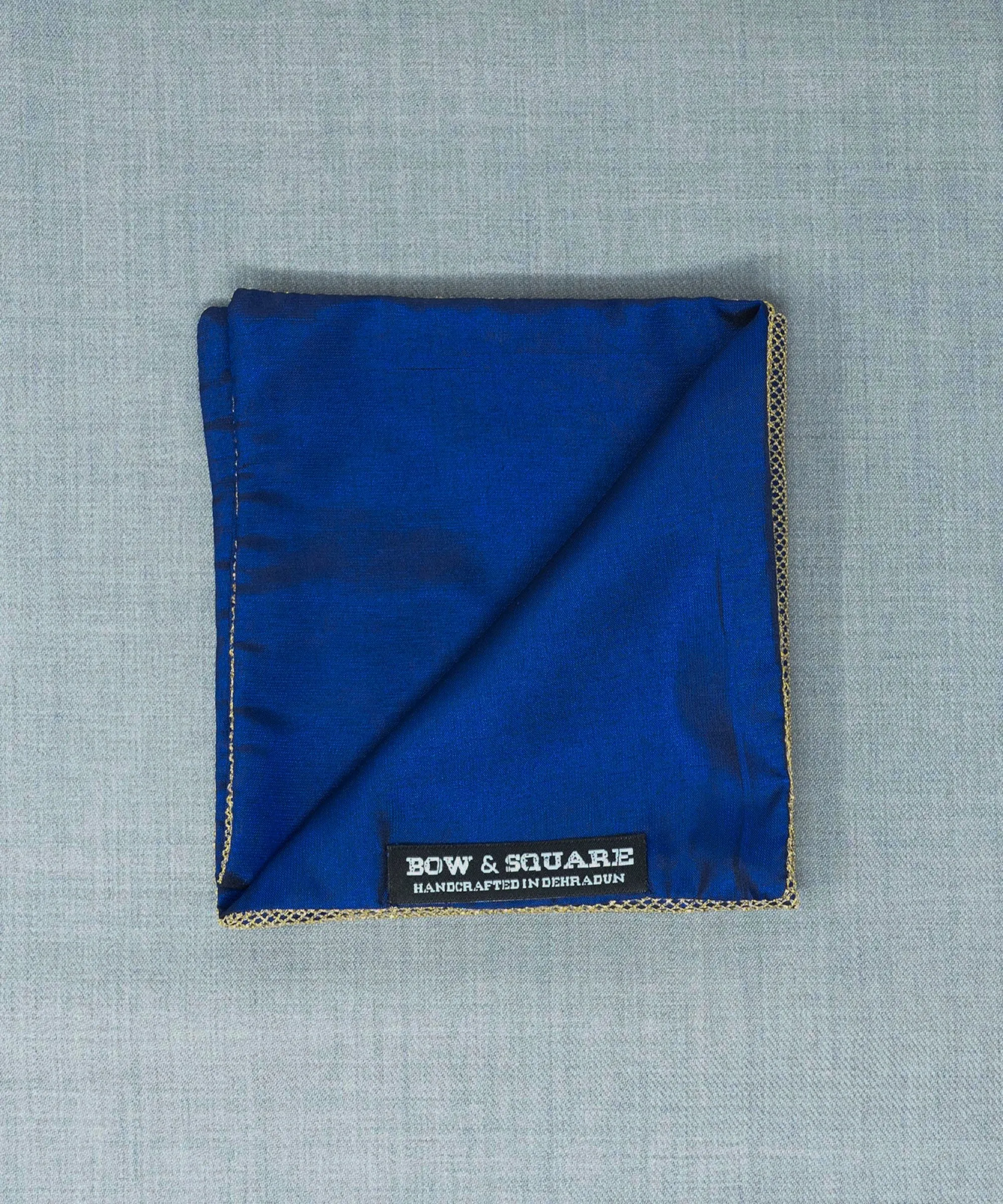 Regal Net Blue Pocket Square