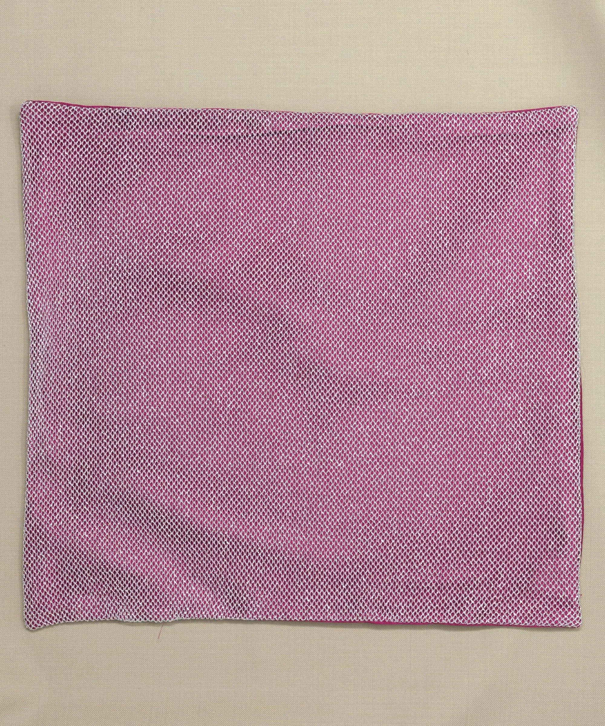 Regal Net Pink Pocket Square