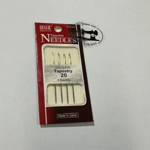 Regal Tapestry Needles Size: 20 | 4 Needles / Cross Stitch / Hand Needles Made In Japan