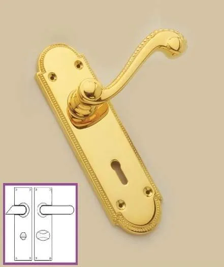 Regency Beaded Lever On Plate (Gold Plated)