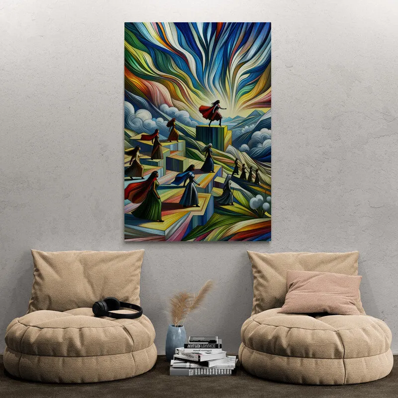 Resilient Women: Surreal Cubist Wall Art - canvas