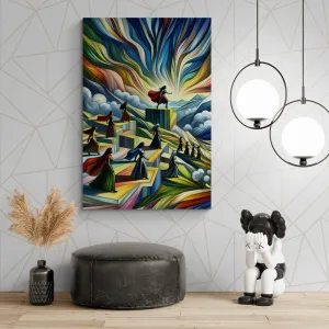 Resilient Women: Surreal Cubist Wall Art - canvas