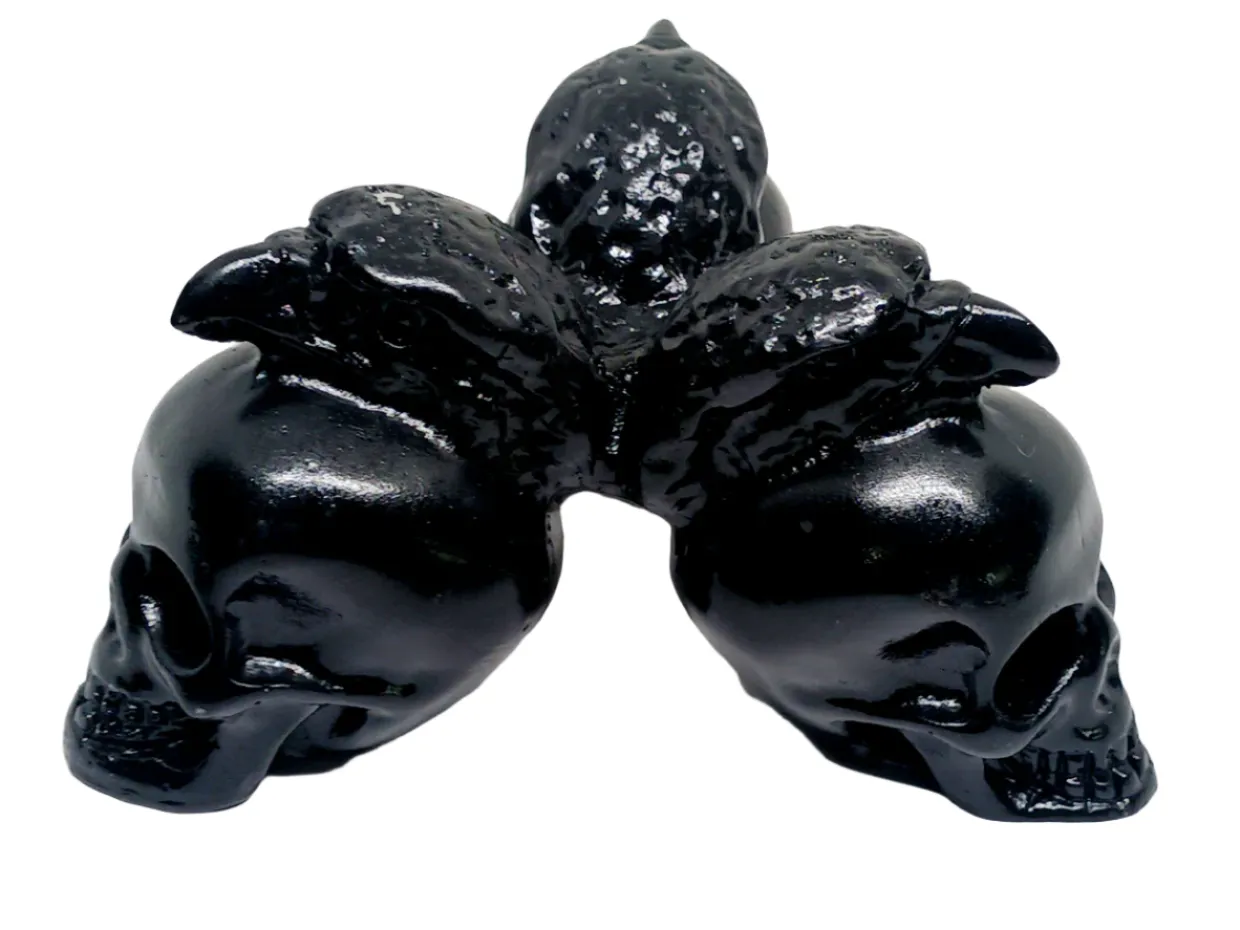 Resin Skulls and Ravens Crystal Sphere Holder