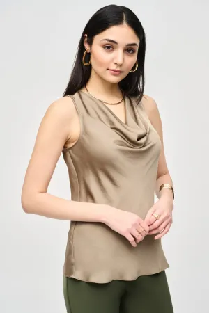 Satin Straight Sleeveless Top