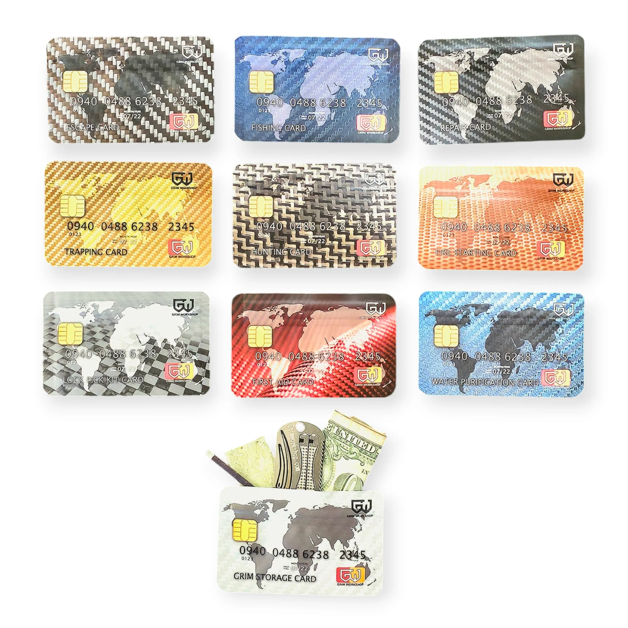 Stash Card Set: 10 Pack of EDC Wallet Pouches