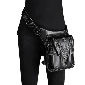 Steampunk Strappy Skull Waist Bag